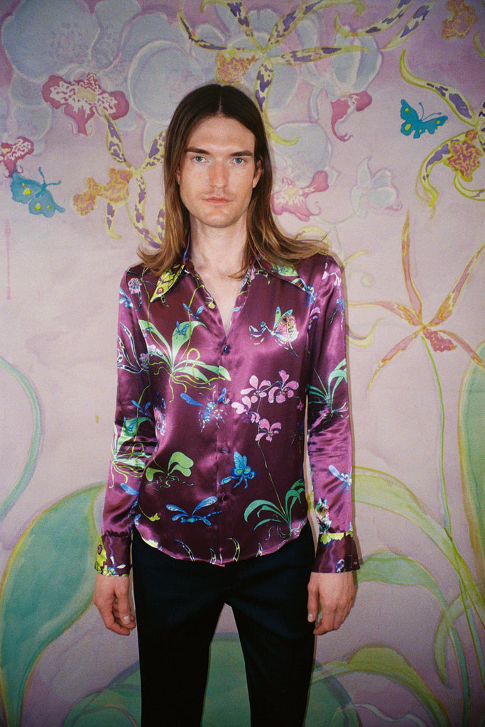 Jagger Long Sleeve in Burgundy Bug