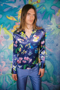 Jagger Long Sleeve in Violet Tiki